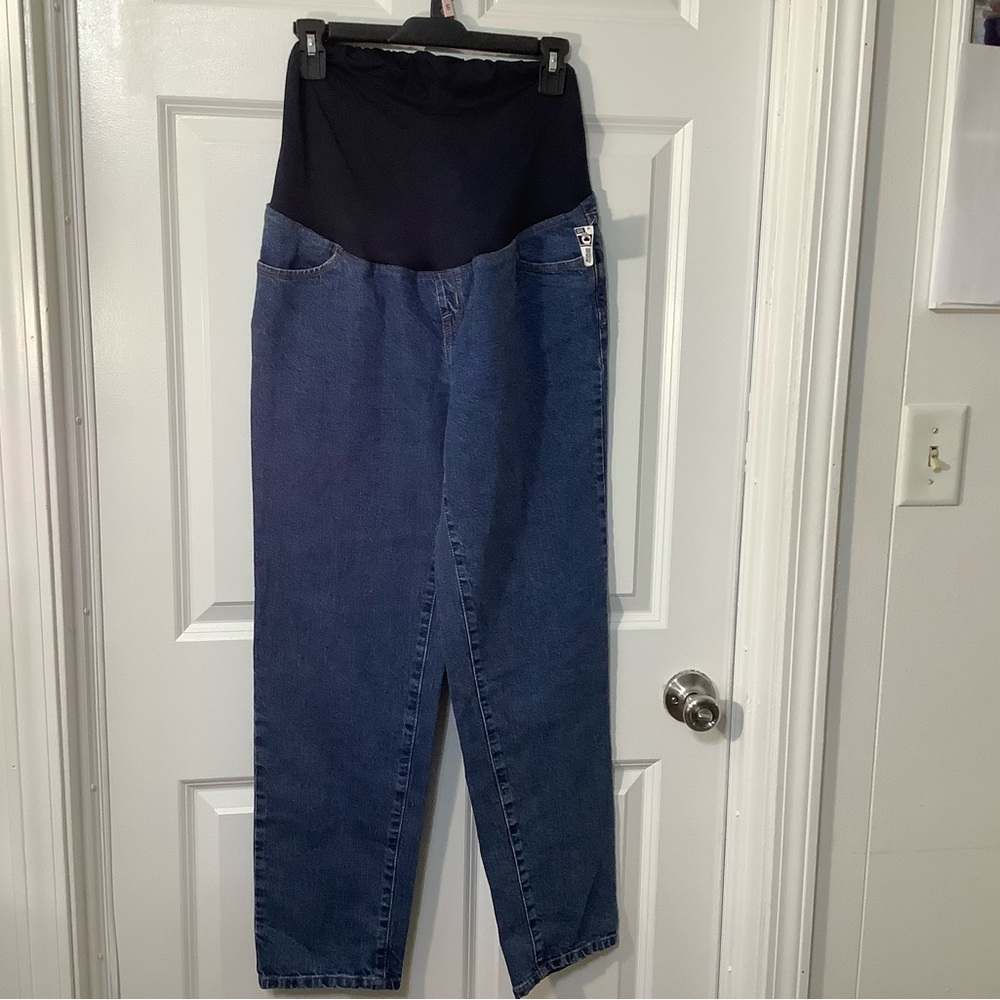Maternity Isabel by Ingrid Women's Blue Maternity Jeans 90’s straight.NWT 8